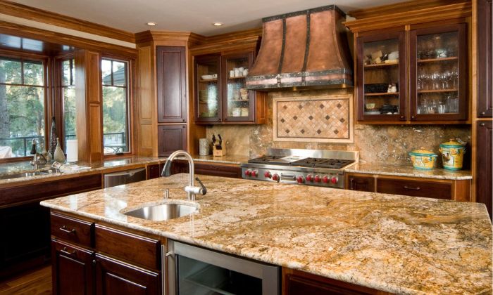 Granite kitchen countertop