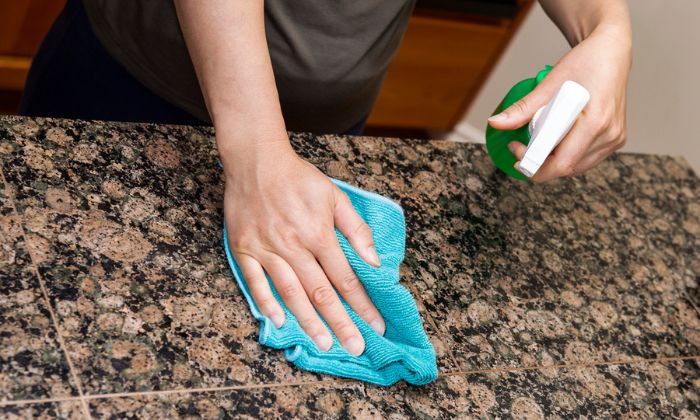 clean granite countertops