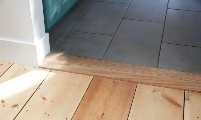 kitchen tile to wood floor transition ideas