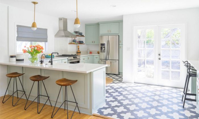 kitchen tile to wood floor transition ideas