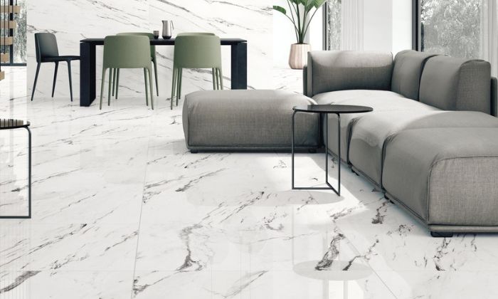 white marble flooring 