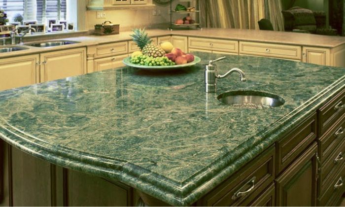 Dark Green Marble Countertops