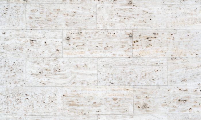 white travertine tile