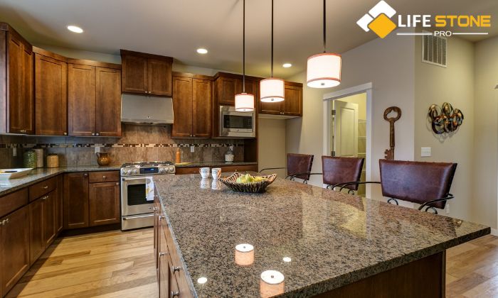 brown granite countertops