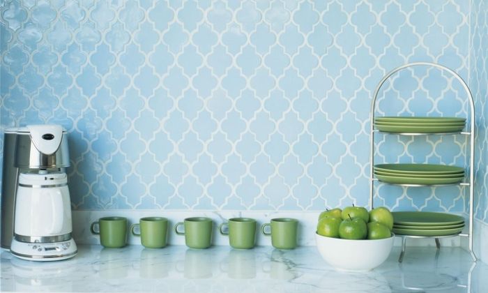 Blue Backsplash