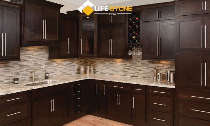 Dark Wood Cabinets