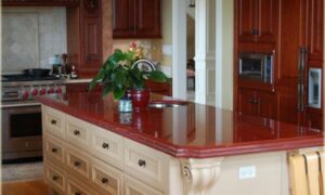 red granite countertops